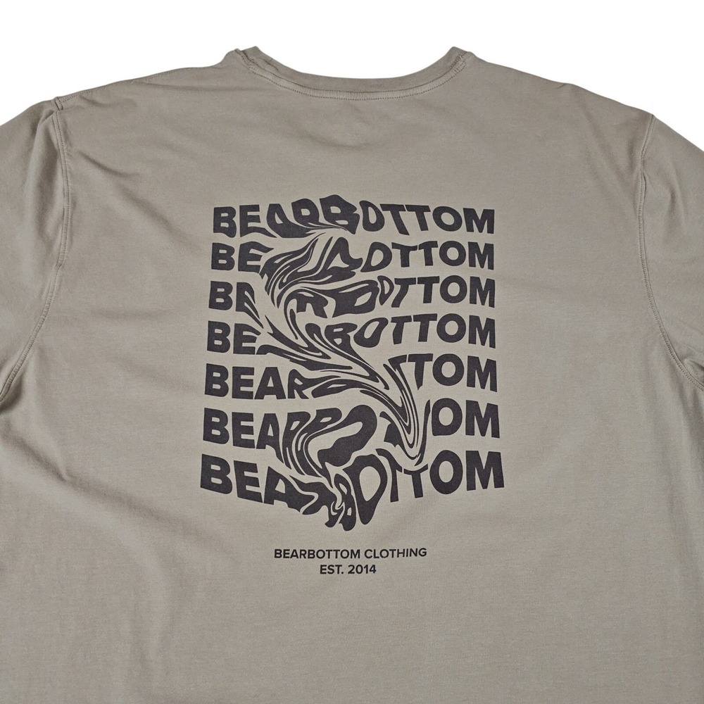 Bear Bottom 2 Sided Graphic Crew Neck Tee Men's 2XL Brown
